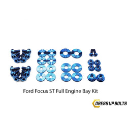Ford Focus ST (2015-2018) Titanium Dress Up Bolt Engine Bay Kit - DressUpBolts.com