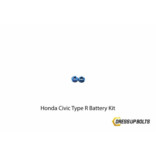Honda Civic Type R (2017-2019) Titanium Dress Up Bolt Battery Kit - DressUpBolts.com