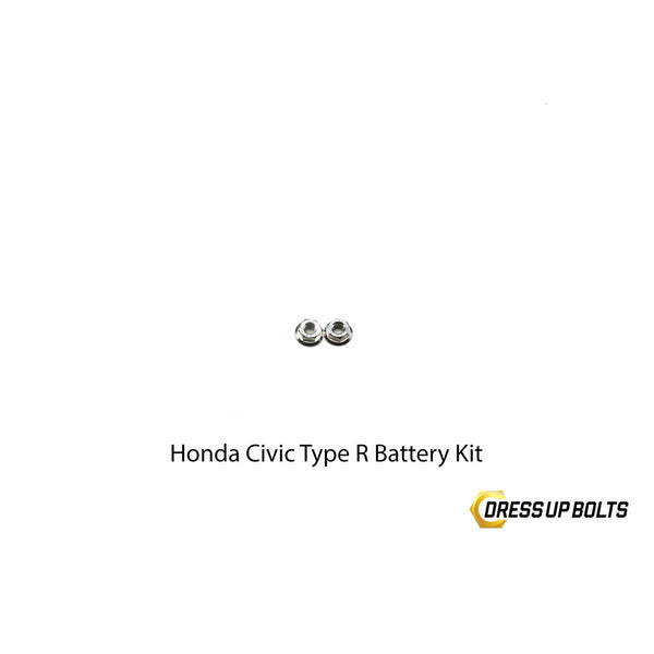 Honda Civic Type R (2017-2019) Titanium Dress Up Bolt Battery Kit - DressUpBolts.com