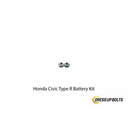 Honda Civic Type R (2017-2019) Titanium Dress Up Bolt Battery Kit - DressUpBolts.com