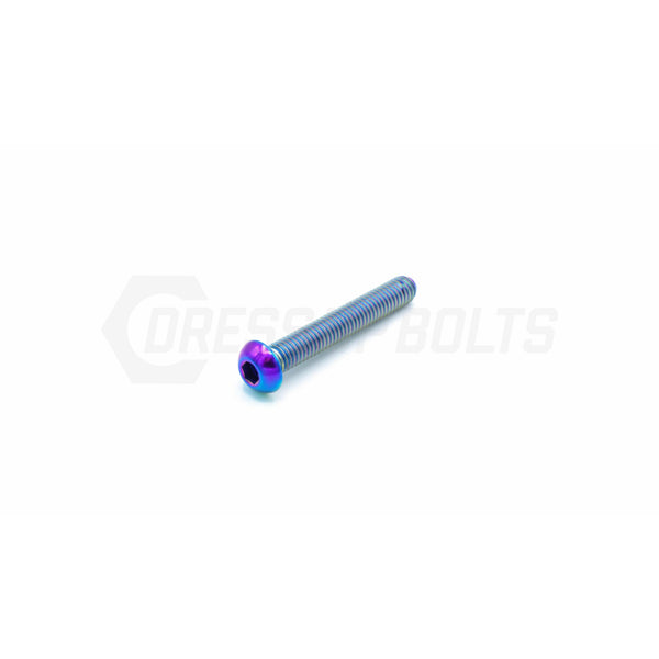 M6 x 1.00 x 40mm Titanium Button Head Bolt by Dress Up Bolts - RJ Industries Aust