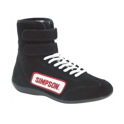 Simpson - High Top Driving Shoe Size 10 Black, SFI Approved - RJ Industries Aust