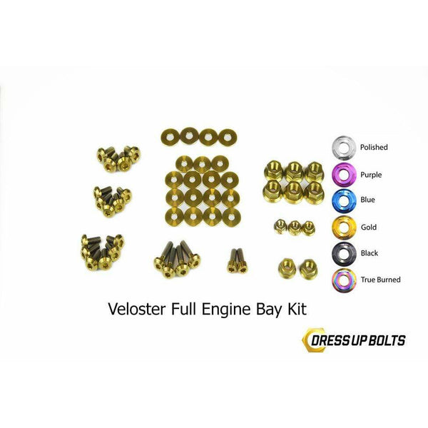 Dress Up Bolts Stage 2 Titanium Hardware Engine Bay Kit - Hyundai Veloster (2012-2018) (Lead Time 6 Weeks) - RJ Industries Aust