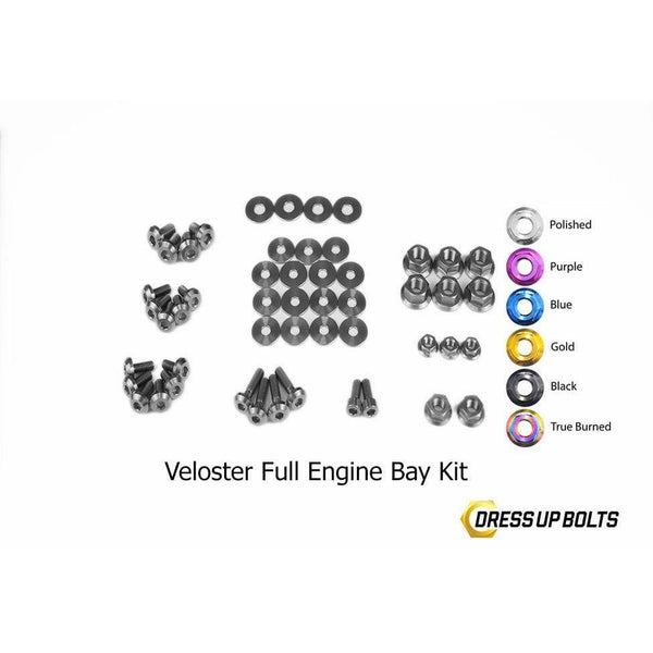 Dress Up Bolts Stage 2 Titanium Hardware Engine Bay Kit - Hyundai Veloster (2012-2018) (Lead Time 6 Weeks) - RJ Industries Aust