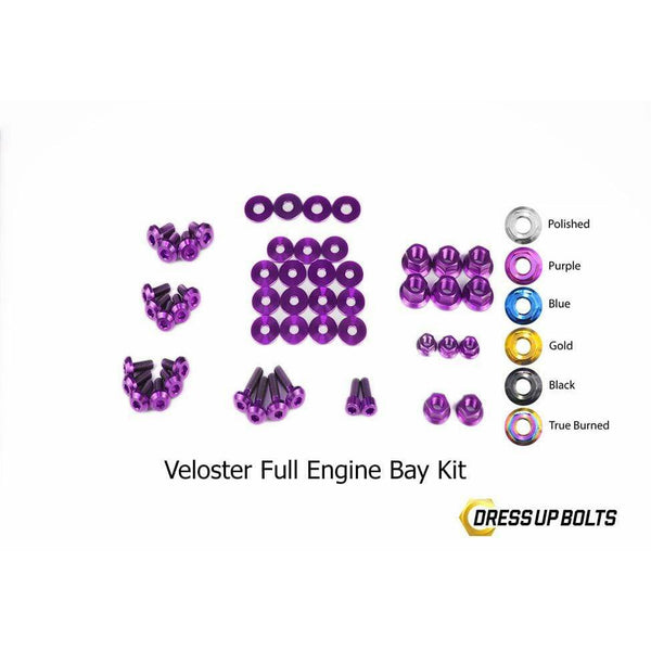 Dress Up Bolts Stage 2 Titanium Hardware Engine Bay Kit - Hyundai Veloster (2012-2018) (Lead Time 6 Weeks) - RJ Industries Aust