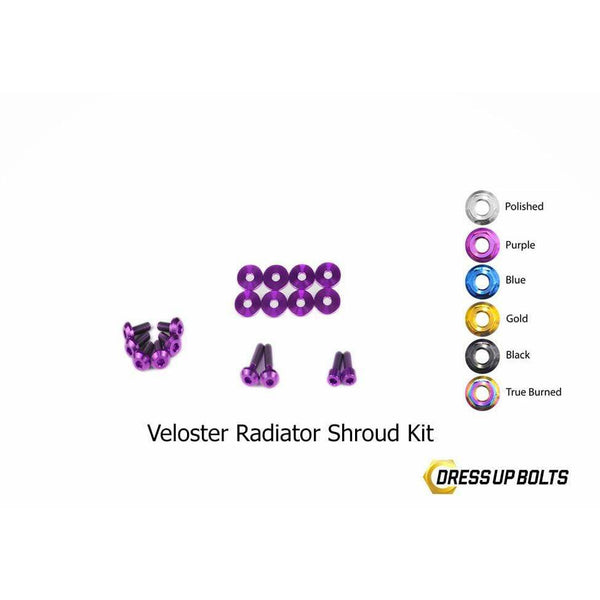 Dress Up Bolts Titanium Hardware Radiator Shroud Kit - Hyundai Veloster (2012-2018) (Lead Time 6 Weeks) - RJ Industries Aust